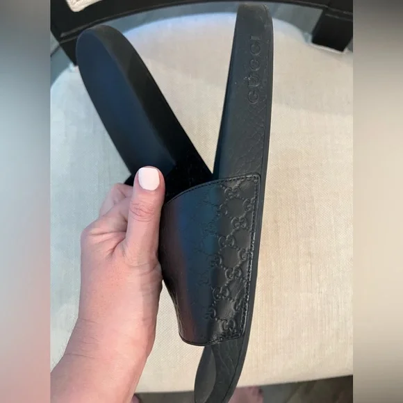 Authentic Gucci Slides women - Micro Guccissima - Picture 5 of 7